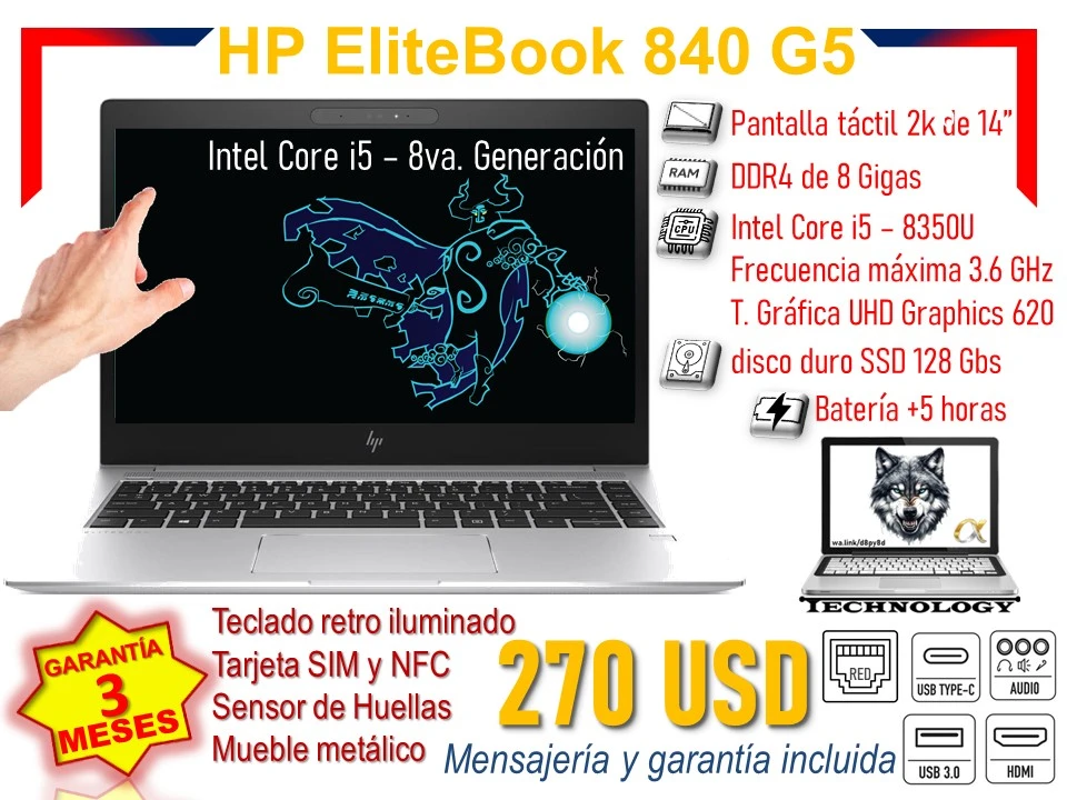 HP EliteBook 840 G5's foto | Alpha Technology |  BizneCubano