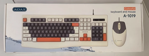 Teclado AOAS Colourful Keyboard and Mouse A-1019.'s foto | Alpha Technology |  BizneCubano